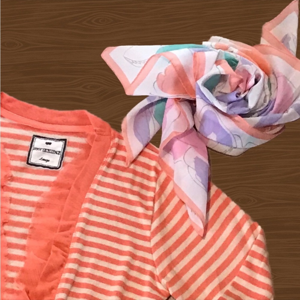Vintage Pastel Floral Print Square Multipurpose Scarf